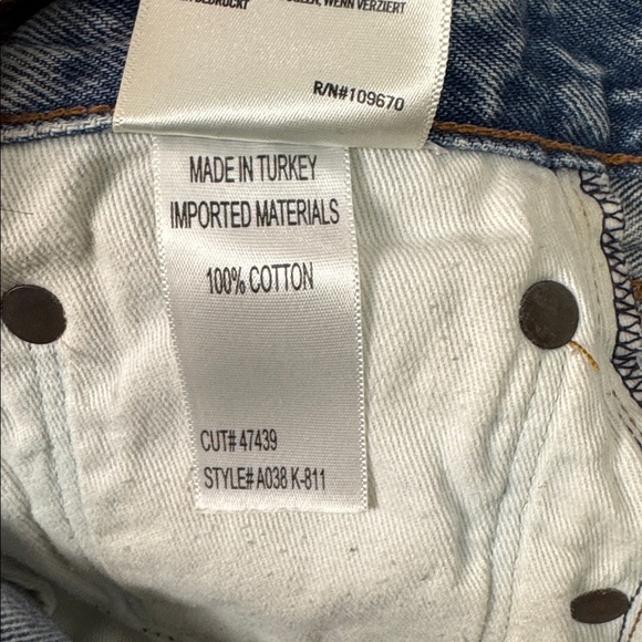 Agolde Parker Vintage Cut Off Denim Jean Shorts High Rise Size 25 - Picture 9 of 9